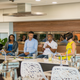 Nompumelelo Mqwebu, far left, and Miles Khubeka, second from right, speak at a panel in Johannesburg on healthy South African meals.